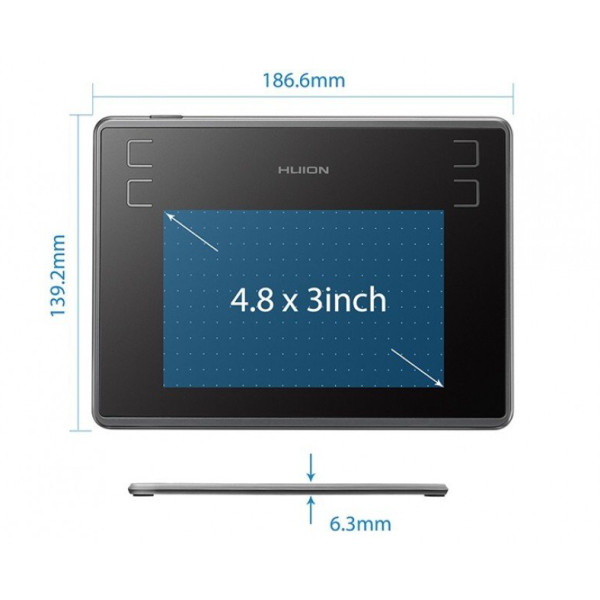 Фото - Графический планшет Huion H430P Black