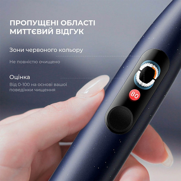 Фото - Зубная щетка электрическая Oclean X Plus Pro Digital Blue (6970810556186)