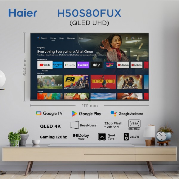 Фото - Телевізор Haier H50S80FUX