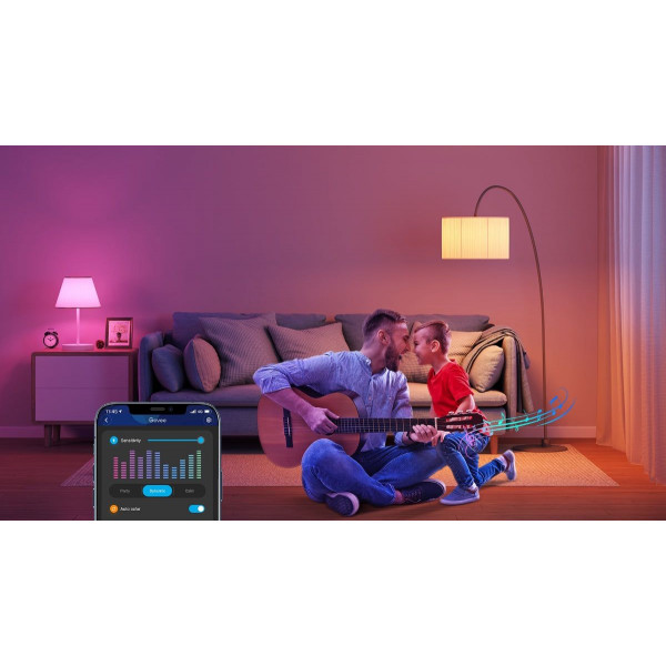 Фото - Розумна лампа Govee H6004, E27, 9W, 800Lm, 2700K-6400K, RGB, WI-FI/Bluetooth White (H6004CC1)