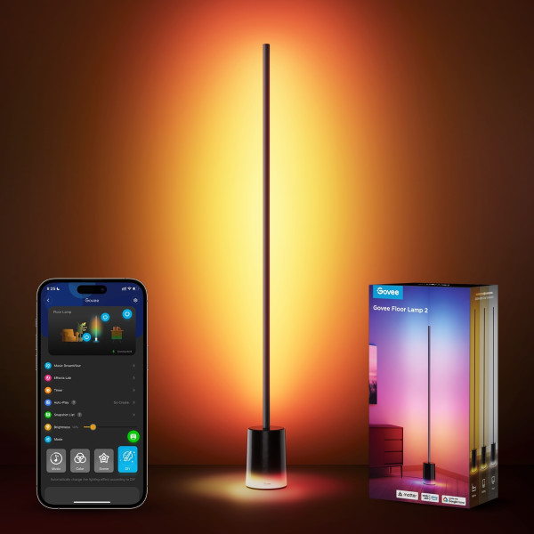 Фото - Розумний торшер Govee H607C Floor Lamp 2, 1725Lm, RGBICWW, WI-FI/Bluetooth, Black (H607C311)