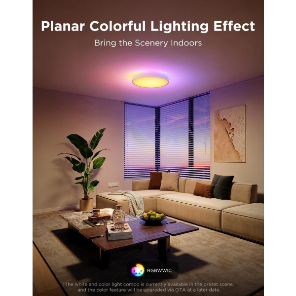 Фото - Розумна лампа Govee Smart Ceiling Light Pro White (H60A6C01)