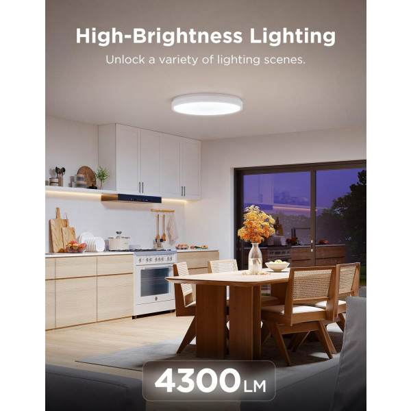 Фото - Розумна лампа Govee Smart Ceiling Light Pro White (H60A6C01)