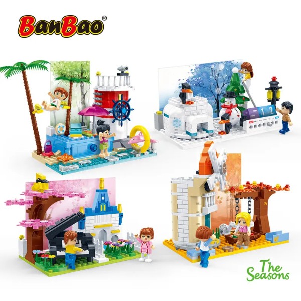 Фото - Пластиковый конструктор Banbao "Времена года" (212 элм.) Весна (6627)