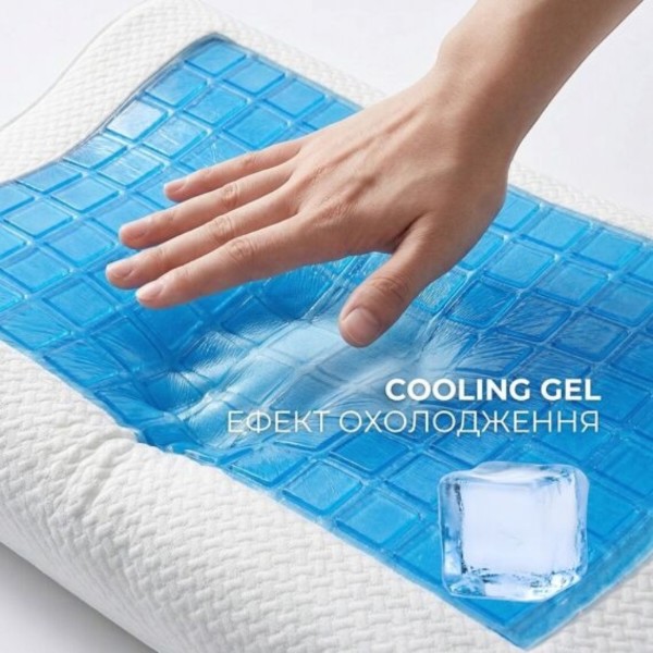Фото - Подушка ортопедическая IDEIA CoolGel 60х40х11/9 см с эффектом памяти (8-35863)