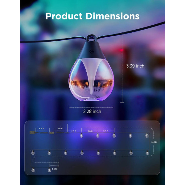 Фото - Розумна лампа Govee H7025  Black (H7025CB1)