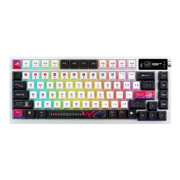 Фото - Клавіатура бездротова ігрова Asus ROG Azoth X NX Snow V2 EN PBT Black (90MP044F-BKUA30)