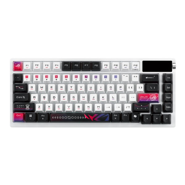 Фото - Клавіатура бездротова ігрова Asus ROG Azoth X NX Snow V2 EN PBT Black (90MP044F-BKUA30)