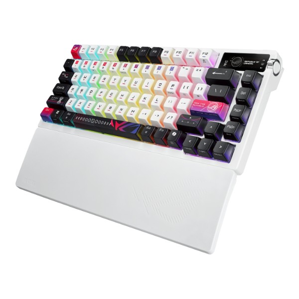 Фото - Клавіатура бездротова ігрова Asus ROG Azoth X NX Snow V2 EN PBT Black (90MP044F-BKUA30)