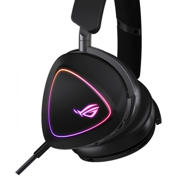 Фото - Гарнітура бездротова ігрова Asus ROG Delta II, 3.5мм/BT/WL RGB 2m Black (90YH03W0-BHUA00)