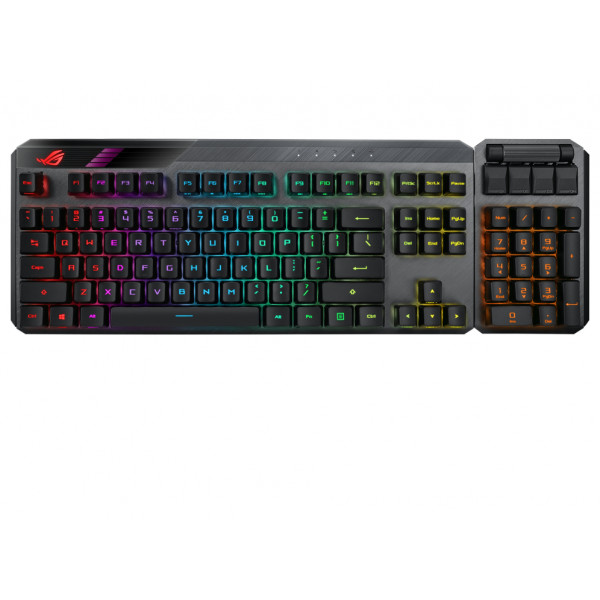 Фото - Клавиатура беспроводная игровая Asus ROG CLAYMORE II RD RGB USB/WL EN Black (90MP01W0-BKUA01)