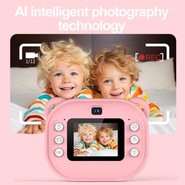 Фото - Фотокамера миттєвого друку Bambi Frog pink Pink (6948679457685)