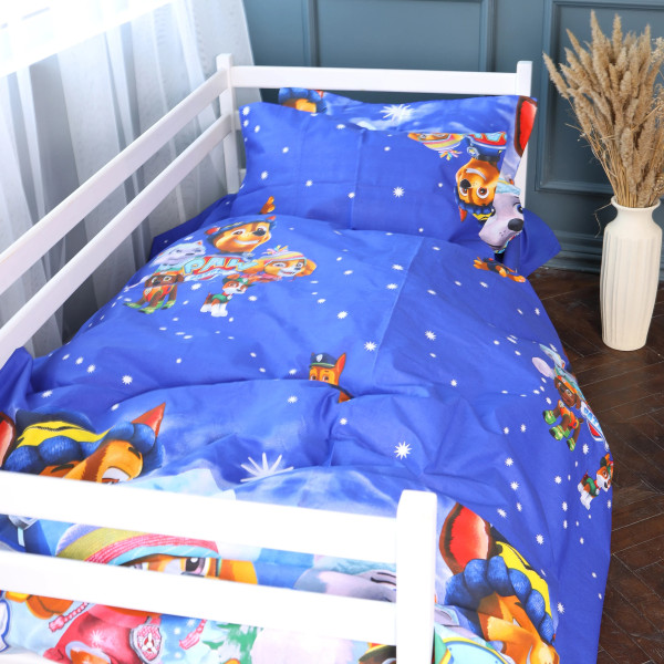 Фото - Комплект постельного белья MirSon 143x210 см Kids Time 17-0794 Paw Patrol Winter blue Бязь (2200011428796)