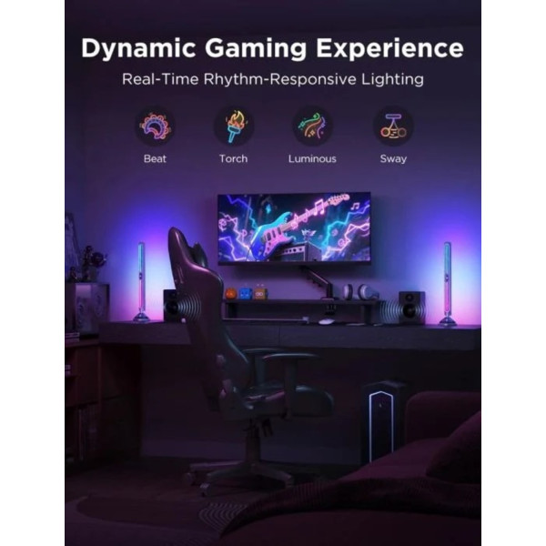 Фото - Розумний торшер Govee H6048 Gaming Light Bars Pro Black (H8048C81)