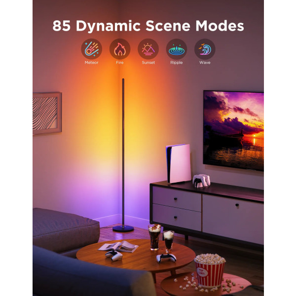 Фото - Умный торшер Govee H8076 Govee Floor Lamp lite, 1000Lm, RGBWW+RGBIC+WW, WI-FI/Bluetooth Black (H8076C13)