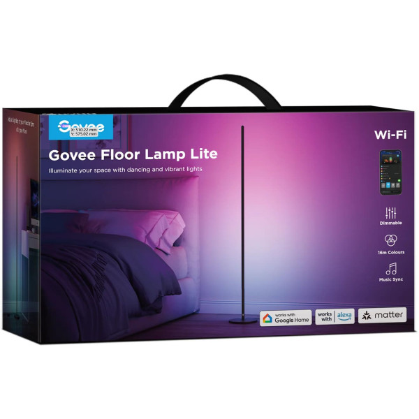 Фото - Умный торшер Govee H8076 Govee Floor Lamp lite, 1000Lm, RGBWW+RGBIC+WW, WI-FI/Bluetooth Black (H8076C13)