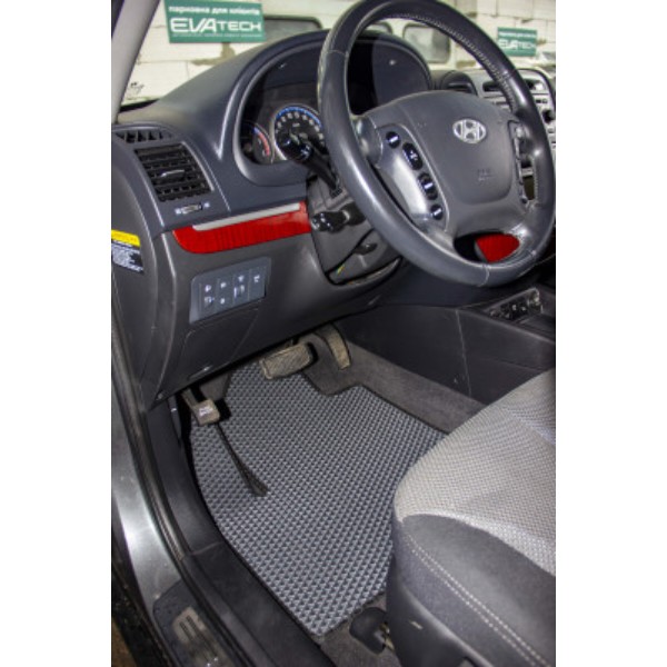 Фото - Коврики ворсовые в салон авто EVAtech Standard для Hyundai Santa FE (CM) 5 seats 2006-2010 2 поколение SUV Korea черный кант HY33308CVK5KD4VEB