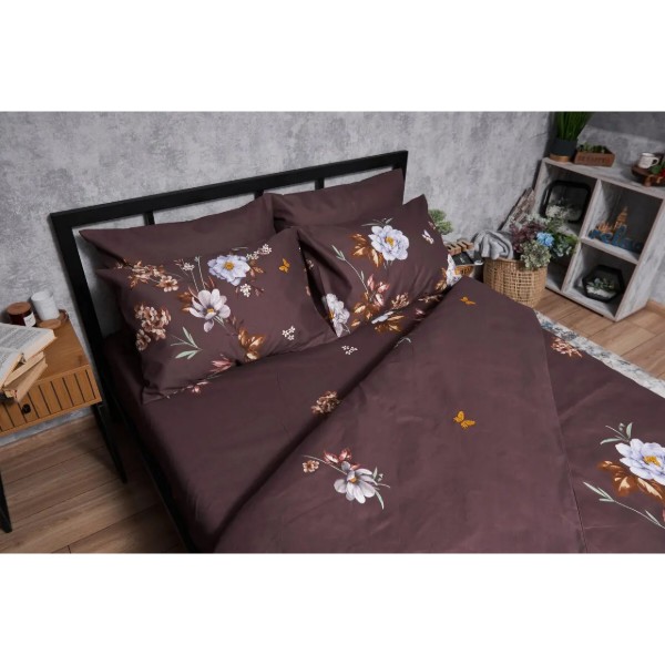 Фото - Пододеяльник двуспальный евро Moon&Star Premium Floral Mocha King Size 220x240 см (MS-870000549)
