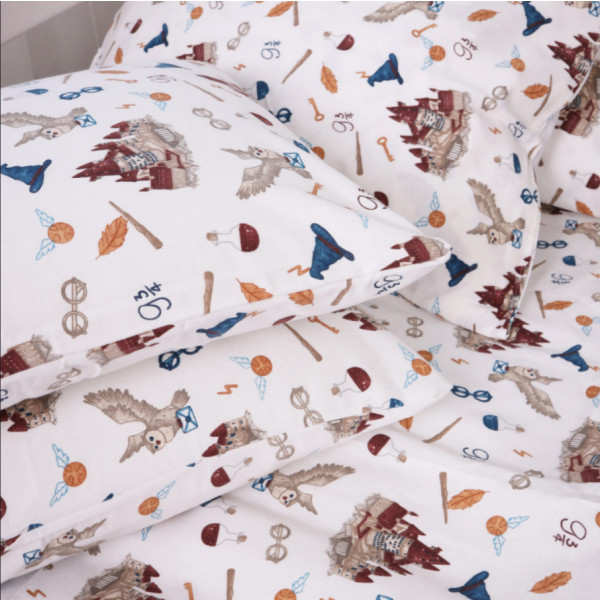 Фото - Простирадло двоспальне MirSon Фланель 013 Harry Potter 180х200 см (2200009653940)