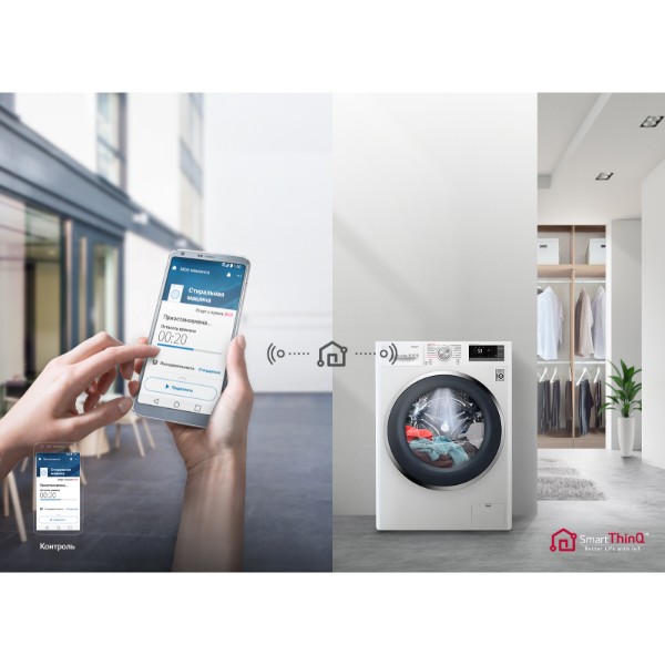 Фото - Стирально-сушильная машина LG FH6G1BCH2N