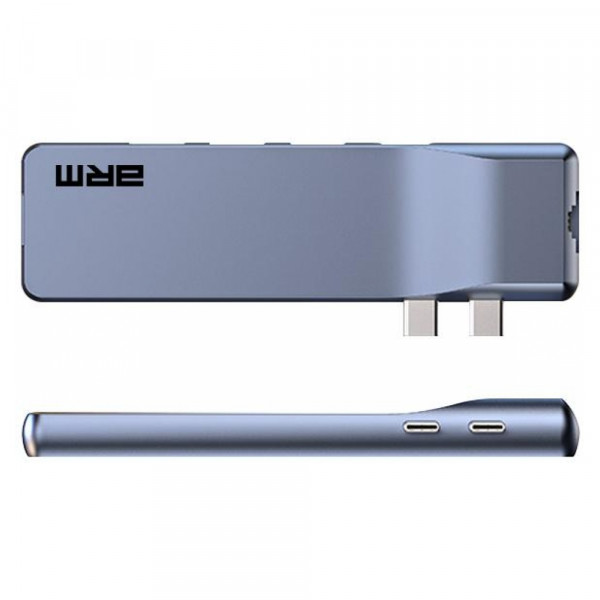 Фото - Хаб USB Armorstandart For MacBook M-Series HD4K+LAN+PD+3USB+TF/SDcard Gray (ARM69367)