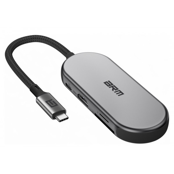 Фото - Хаб USB Armorstandart Type-C to HD4K+LAN+PD+2USB+TF/SDcard Gray (ARM69365)