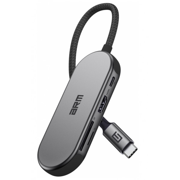 Фото - Хаб USB Armorstandart Type-C to HD4K+LAN+PD+2USB+TF/SDcard Gray (ARM69365)