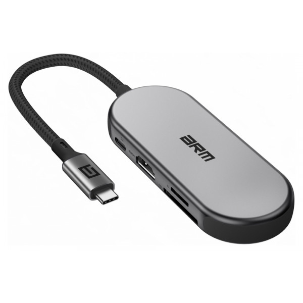 Фото - Хаб USB Armorstandart Type-C to HD4K+PD+3USB+TF/SDcard Gray (ARM69366)