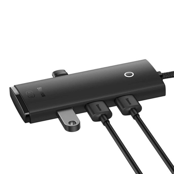 Фото - Хаб USB Baseus 4-Port USB-A USB-A to USB 3.0х4  1m Black (WKQX030101)