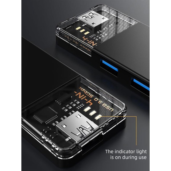 Фото - Хаб USB Cabletime USB Type C - 4 Port USB 3.0 0.15 см (CB03B)