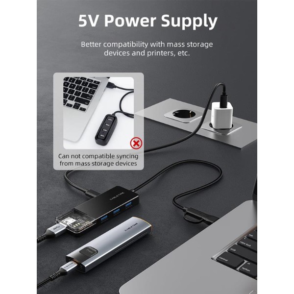 Фото - Хаб USB Cabletime USB Type C - 4 Port USB 3.0 0.15 см (CB03B)