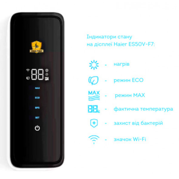 Фото - Водонагреватель Haier ES80V-F7(UA)