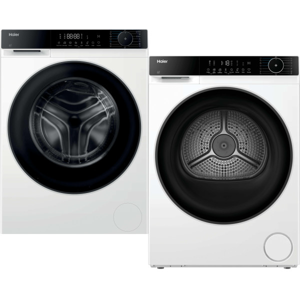 Фото - Комплект техники Haier Стиральная машина с фронтальной загрузкой + Сушильная машина Haier HW80-BP14357TU-S + HD80-D357TU1-S
