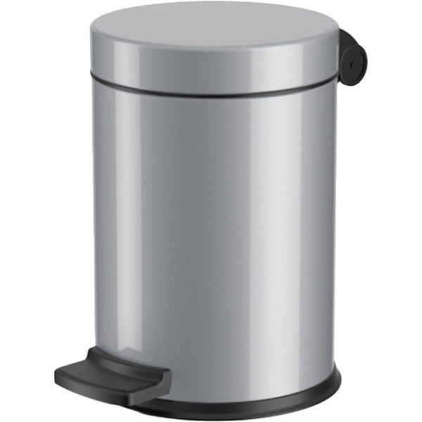 Фото - Бак для мусора с педалью Hailo Werk ProfiLine Solid 4, серебристый (0704160)