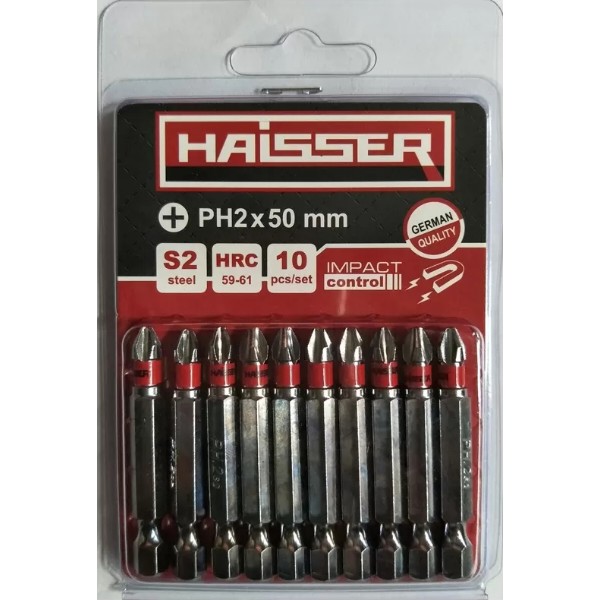 Фото - Біта для викрутки Haisser PH2х50 мм 10 шт. (2712704)
