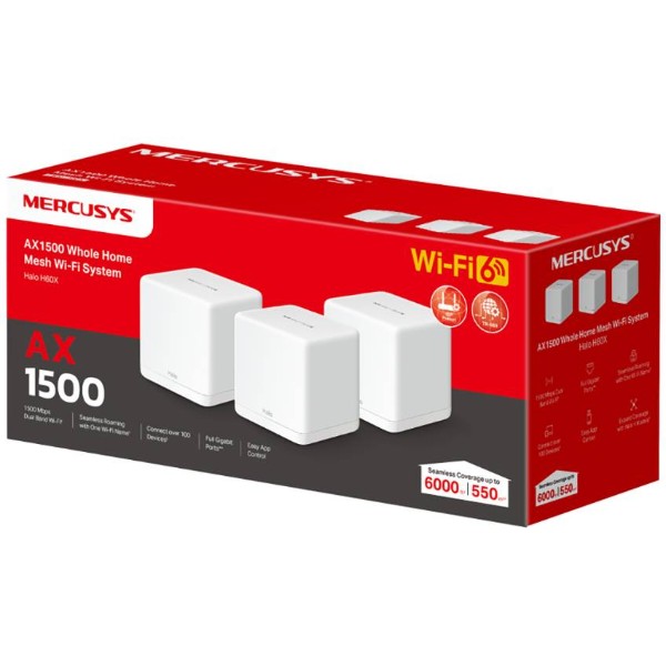 Фото - MESH система WiFi6 Mercusys Halo H60X(3-pack)