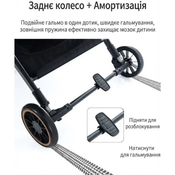 Фото - Коляска прогулочная Haowei M676 Grey (6928270766492)
