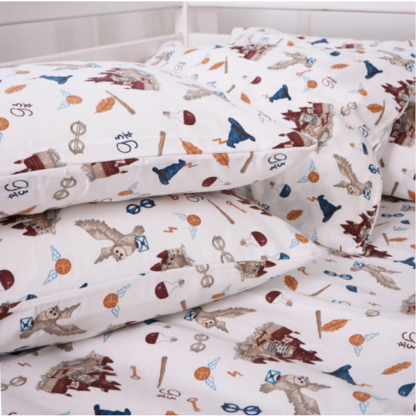 Фото - Простирадло двоспальне MirSon Фланель 013 Harry Potter 180х200 см (2200009653940)