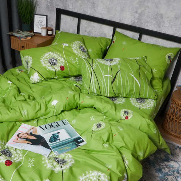 Фото - Комплект постільної білизни Moon&Star Бязь Gold Люкс Green Harmony 175х210 нав. 2х70х70 (MS-820006377)