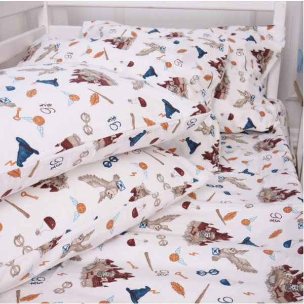 Фото - Простирадло двоспальне MirSon Фланель 013 Harry Potter 180х190 см (2200009653933)