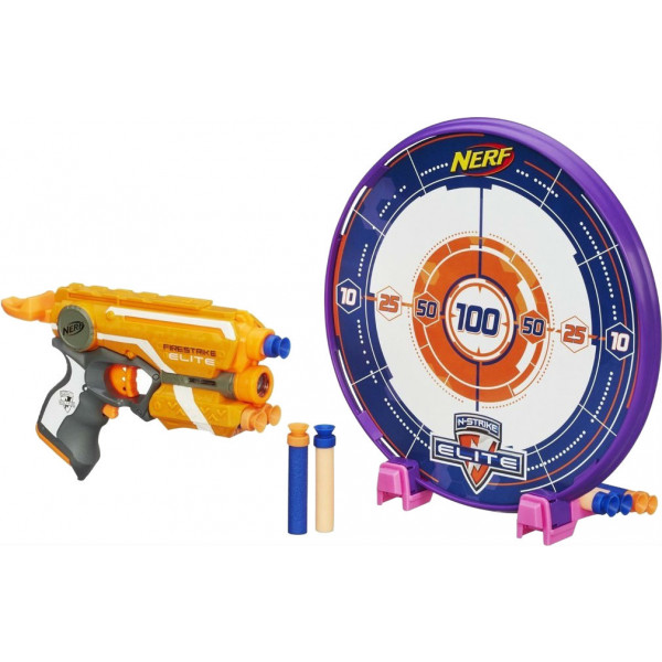 Фото - Бластер однозарядный Hasbro Nerf Элит Файрстрайк и Мишень (A9535)