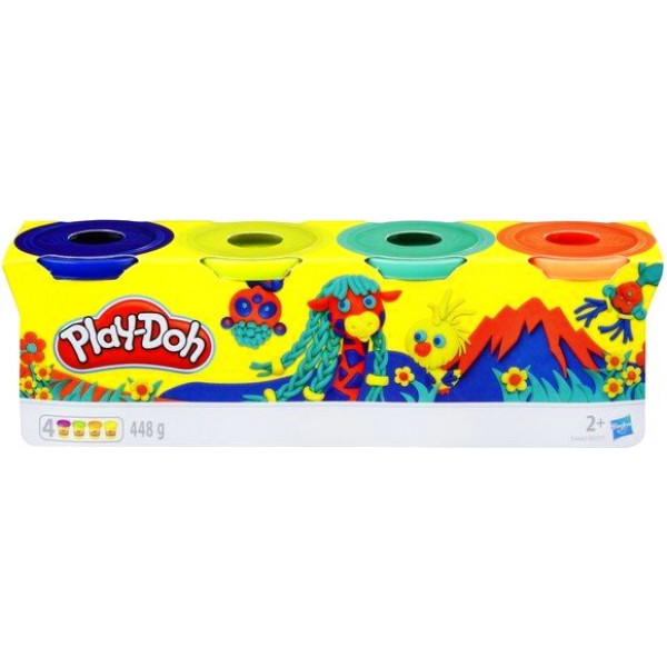 Фото - Матеріали Hasbro Play-Doh 4 баночки WILD (B5517_E4867)