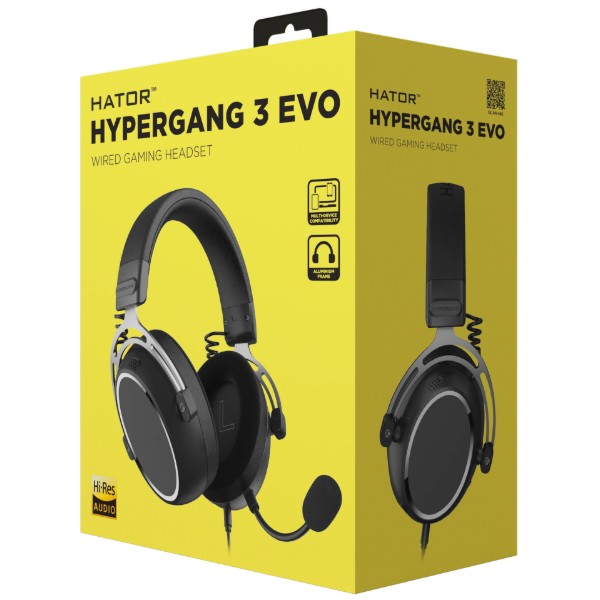 Фото - Гарнітура дротова ігрова Hator HYPERGANG 3 EVO Hi-Res (ESH07) black