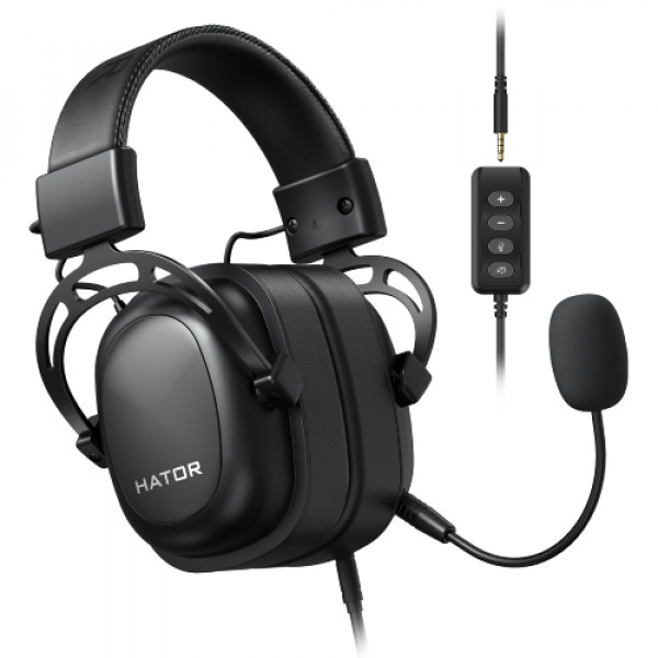 Фото - Гарнітура дротова ігрова Hator Hypergang 7.1 USB Black (HTA-840)