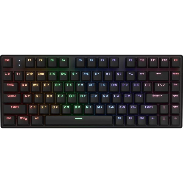 Фото - Клавиатура беспроводная игровая Hator Icefall Mecha 75 Wireless Rainbow Black (HTK275UA)