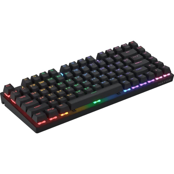 Фото - Клавиатура беспроводная игровая Hator Icefall Mecha 75 Wireless Rainbow Black (HTK275UA)