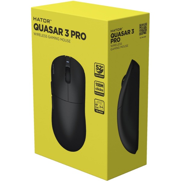 Фото - Мышь беспроводная игровая Hator Quasar 3 PRO wireless (HTM740) black