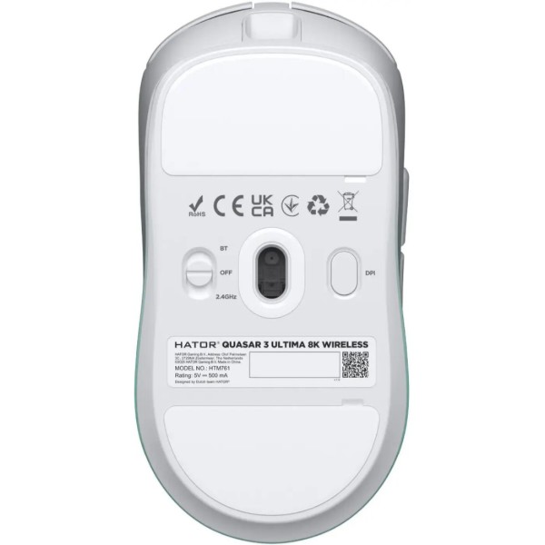 Фото - Миша бездротова ігрова Hator Quasar 3 ULTIMA 8K Wireless (HTM761) White/Mint