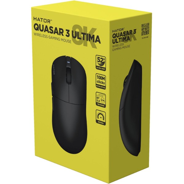 Фото - Миша бездротова ігрова Hator Quasar 3 ULTIMA 8K Wireless (HTM762) Black