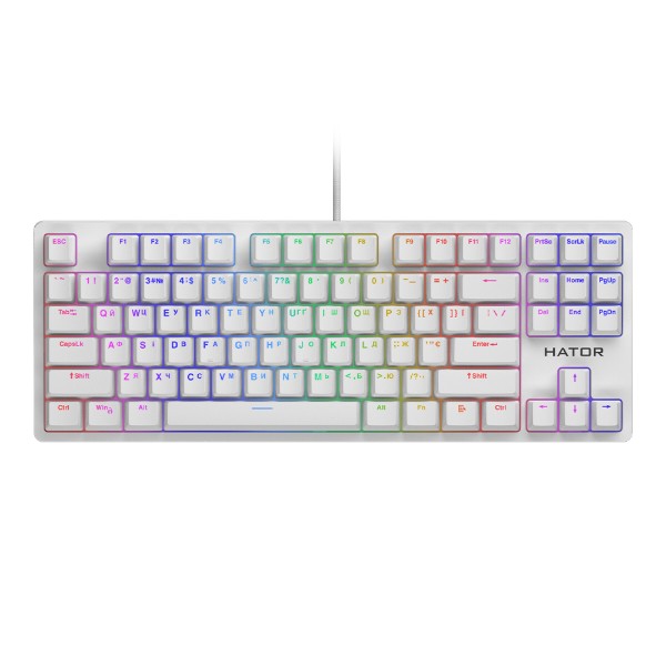 Фото - Клавиатура проводная игровая Hator Rockfall EVO TKL Optical (HTK-631) White